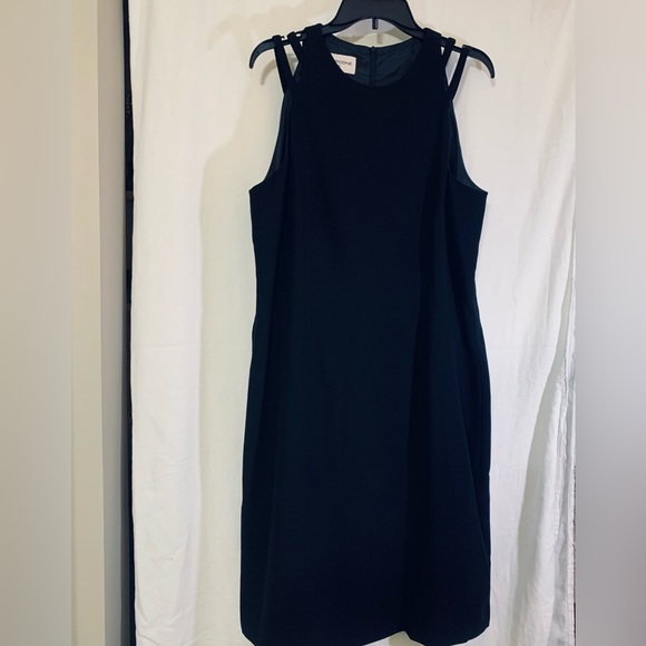 Evan-Picone LBD Dress With Strappy Sleeves Size 16 - Picture 3 of 13